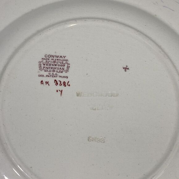 Antique Wedgwood Conway Patrician Dinner Plates set of (4) Embossed Relief 9.25 - Picture 9 of 15